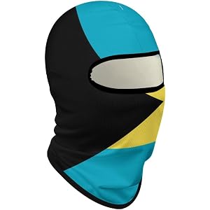 Bahamas Flag Balaclava Ski Mask Head Mask Full Face Mask Windproof Face Cover Scarf for Men Women Sport Cycling
