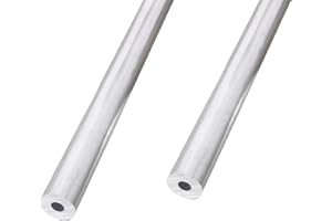 Aopin Round Aluminum Tube 7mm/0.28" ID x 18mm/0.71" OD x 300mm/11.8" Length, Seamless Aluminum Straight Tube 2 PCS