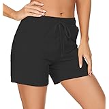 Tandisk Women's 5" Casual Jersey Cotton Shorts Lounge Yoga Pajama Walking Shorts with Pockets Activewear