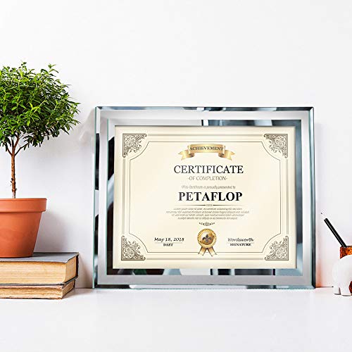 image for PETAFLOP 8.5x11 Certificate Frames Document Frame High Definition Glas