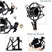 Etubby 47-53mm AT2020 Microphone Shock Mount with Metal Screw Adapter, Adjustable Anti Vibration High Isolation Metal Mic Mount Holder Clip for Diameter of 47-53mm Microphone