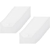 YESSART 3x5 Plastic Envelopes Hook Loop Closure Coupon Receipt Storage Holder 40 Pack