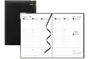 Letts of London® 2026 Classic Weekly Appointment Book and Planner, 12 Months, January to December, Gold Corners, A5 Size, 8.2
