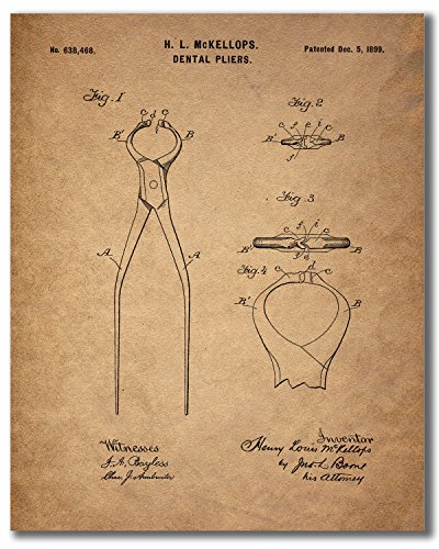 Dentist Patent Wall Art Prints - Set of Six Vintage Replica Photos