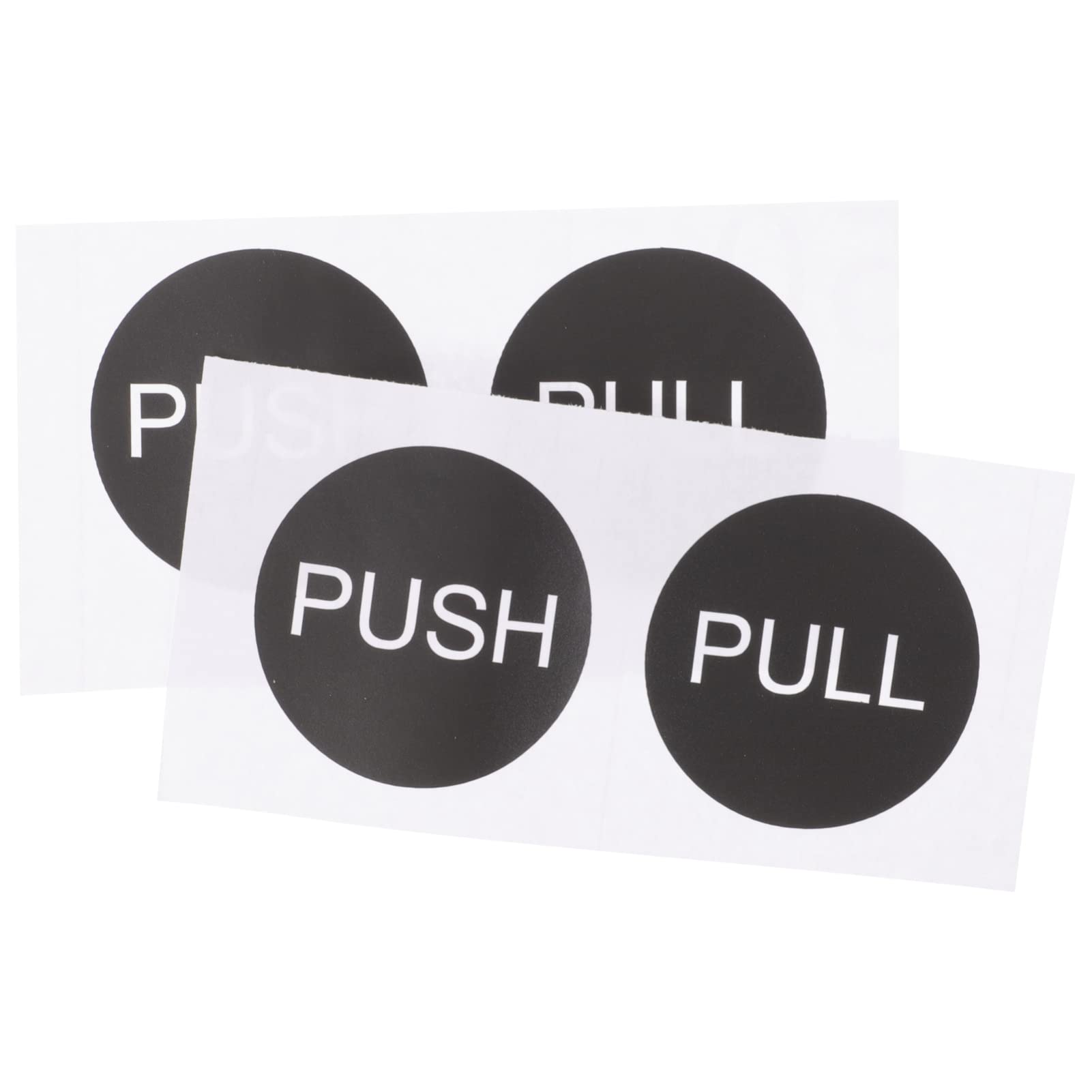HOMSFOU Pull Push Stickers Door Reminding Signs Hollowed Door Stickers Office Sign for Doors 4 Sets Cafes Shops Indoor Outdoor