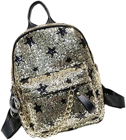 Interming Sequin Backpack Mermaid Sequin Backpack for Girls Women Sequins Casual Backpack