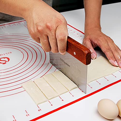 SiliQueen Silicone Pastry Baking Mat with Measurements Extra a Brush