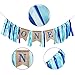 TiiMi Part 1 st Birthday Banner Cake Topper Crown Decorations Set for Baby Boy Garland Ribbon Decoration Baby Shower Bunting Burlap Highchair Celebration Tool