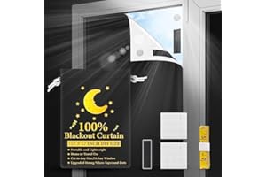 400 x 145 cm Portable Blackout Curtains & Blackout Shades for Windows - 100% Temporary Blinds, Window Film for Bedrooms, Baby