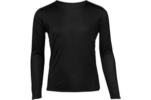 Hot Chillys Youth Peach Skins Crewneck Lightweight Relaxed Fit Base Layer Top | Warm Soft Thermal Underwear Long Sleeve Shirt