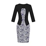 Caracilia Women Wear to Work Business Party Bodycon One-Piece Dress, Asian size M, Color 1
