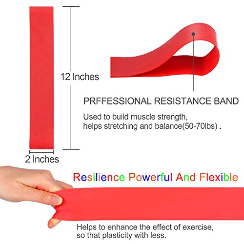 SYOURSELF Gliding Discs Core Sliders and 5 Exercise Resistance Bands Gliding-Dual Sided Fitness Trainer Equipment for Abdominal,Strengthen, Gym,Travel,Carpet,Hard Floors+Fitness Chart+Gift Bag(Red)