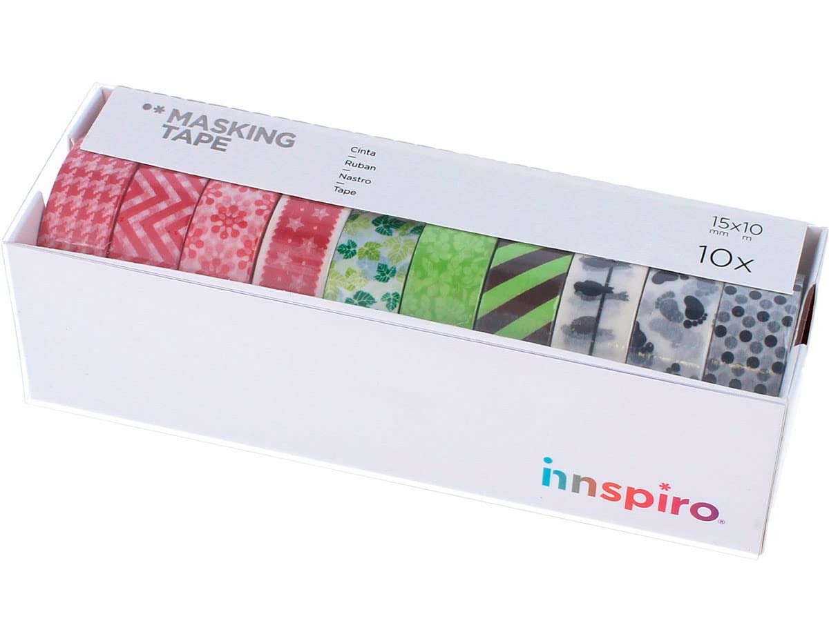 INNSPIRO Set of 10 Washi Tapes, Deco Series