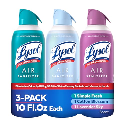 Lysol Air Sanitizer Spray, Air Freshener Alternative, Multi-Fragrance 3-Pk