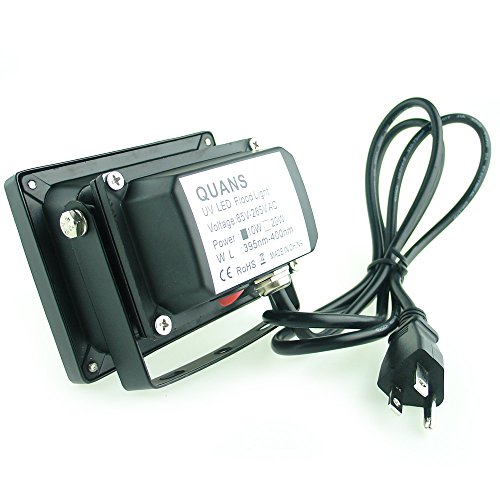 QUANS 110V 10W UV High Power LED Ultra Violet Flood Black Light