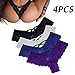 Panties Underwear Hipster Panties Sexy G-String Lace Briefs for Women (4 Pack)