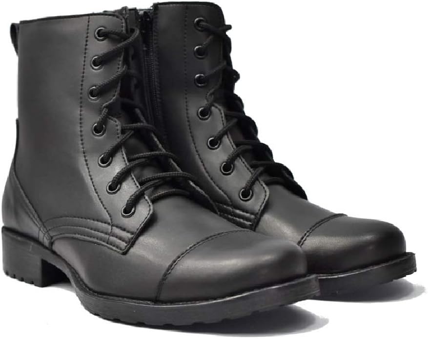 Texpeed Street Motorradstiefel Herren - CE-geprüft, Kurz, Aus Leder, Blau/Grau