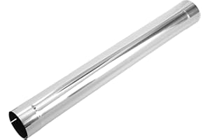Motoforti 102mm 4" OD Stainless Steel Straight Mandrel Exhaust Pipe Tube 30" Length DIY Custom Car Modified Tubing Piping wit