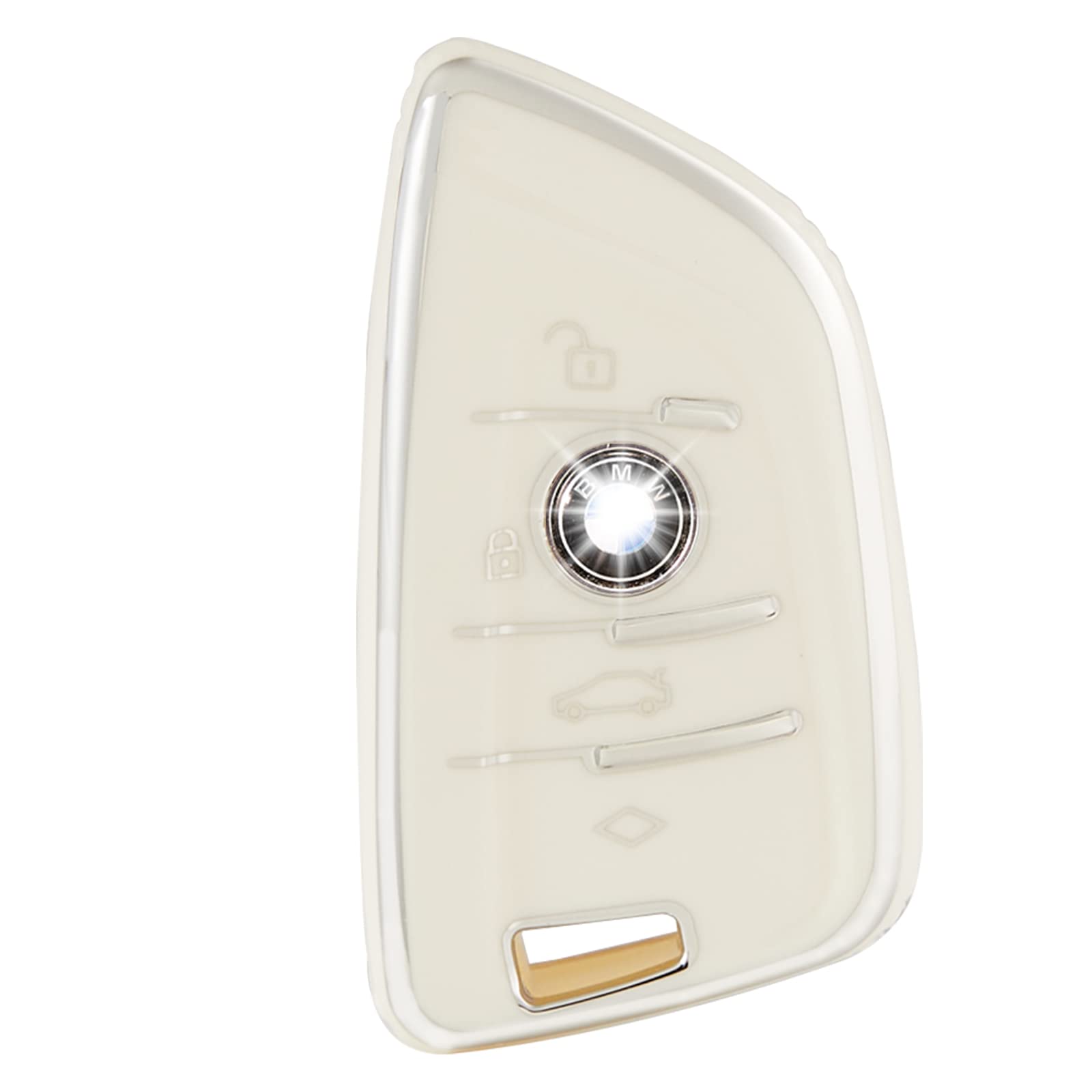 OFFCURVE Car Key Cover TPU Car Key Case Key Fob Cover Car Key Protector Compatible with BMW 1 Series 2 Series 3 4 Series 5 Series 6 Series X1 X2 X3 X4 X5 X6