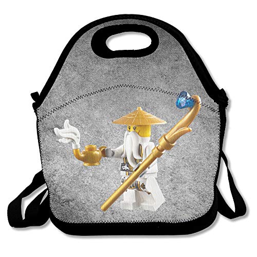Ninjago Masters of Spinjitzu Lunch Tote Bag Lunch Box Neoprene Tote for Kids and Adults for Travel and Picnic School