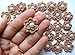 ICRAFY Brand 50 Pcs. Assorted Crochet Flower Pearl Fabric Satin Craft Sewing Appliques DIY Diameter 20 mm.