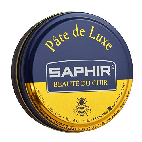 Saphir Pate De Luxe Shoe Polish 50ml - Medium Brown
