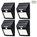4 Pack Solar Deck Lights 20 LED, Aootek Waterproof Outdoor Wireless Motion Sensor Light for for Patio, Deck, Yard, Garden(4)