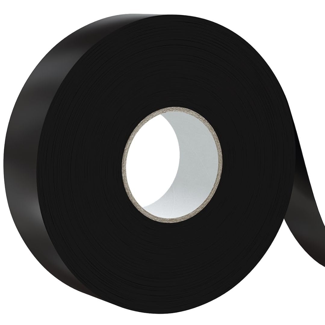 Gocableties Black Self Amalgamating Tape, 19mm x 10m, Waterproof Rubber Tape for Cable and Pipe Repair, Sealing Joints, and Insulating Electrical Connections, 1 Roll