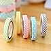 SPHTOEO Decorative DIY Tape Washi Rainbow Candy Color Sticky Paper Masking Adhesive Tape Scrapbooking Phone DIY Decoration (5 Rolls)
