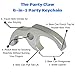 Party Claw - 6-in-1 Party Keychain - Beer Bottle Opener - Beer Can Shotgunner - Punch Tab - Keychain Grinder - Rosch Clip