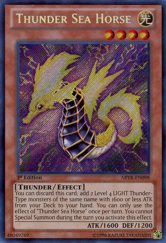 Yu-Gi-Oh! - Thunder Sea Horse (ABYR-EN098) - Abyss Rising - Unlimited Edition - Secret Rare