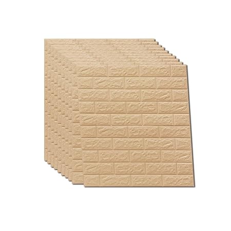 10pcs Adesivi 3d Muro Di Mattoni Carta Da Parati Autoadesiva Color Crema Finto Mattone Effetto Texture Di Sfondo Per La Decorazione Della Parete