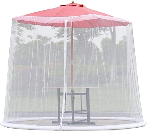 Patio Umbrella Cover Patio Umbrella Mosquito Net Cover Outdoor Garden Umbrella Parasol Mosquito Net Netting Cover Table Mesh Screen With Zipper Design Turn Your Parasol Into A Gazebo For Gazeb Amazon Co Uk Kitchen