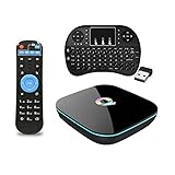 LightSame Smart TV BOX 2GB/16GB/4K Amlogic S905X Quad Core 1000M LAN 3D Bluetooth 4.0 2.4GHz 5.0GHz Dual Wifi Android TV Box with Mini Wireless Backlight Keyboard Touchpad