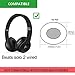 Solo 2 Wired Replacement Earpads - JARMOR Protein Leather & Memory Foam Ear Cushion Pads for Beats Solo2 Wired On-Ear Headphones by Dr. Dre ONLY (DOES NOT FIT SOLO 2.0/3.0 WIRELESS) - Blue