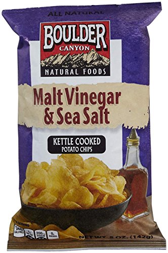 Boulder Canyon Malt Vinegar & Sea Salt Kettle Cooked Chips, 5 oz