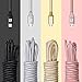 Micro USB Cable, 4 pcs (6ft2,10ft2) Fasgear Nylon Braided Tangle-Free Fastest charger data cable with Metal Connectors for Android, Samsung galaxy S6, LG G4, Nexus, and more(Rose gold,Silver)