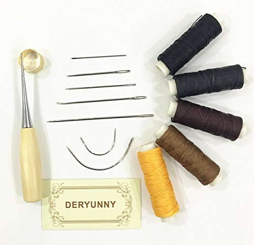 image for Deryunny Leather Craft Tools Curved Upholstery Carpet Canvas Hand Sewi