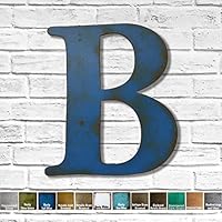 Metal Letter B - 8", 12", 16", 22", 25", 30" or 35" tall inch tall - Handmade metal wall art - Choose your Patina Color, Size and Letter or Number- Hanging letters for Living Room, Bedroom or Nursery