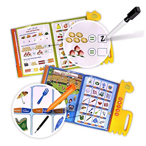 Shoresu Muslim English Arabic Learning Machine, Islamic Ebook Kids English Arabic Touchpad Voice Learning Book Al-Quran E-Book Baby Toy Early Education