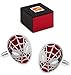 SpiderMan Mask Cufflinks Red Mask Spiderman With Storage Box