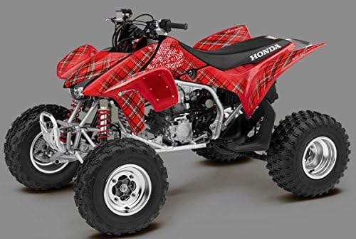 Graphics Kit for Honda TRX 450R - Plaid by Invision - Red ('04-'07)