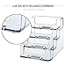 Heqishun 2 Pack Transparent 4-Tier Business Card Holder Acrylic Card Display Desk Stand Holder