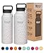 Healthy Human Stainless Steel Water Bottle | Double Walled Vacuum Insulated Water Thermos for Adults | Eco-Friendly Travel Bottles with Leak Proof Lid (Desert Lily, 32 oz/ 946 ML)