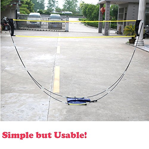 image for fastdisk Portable Removable Badminton Net with Stand Carrying Bag,Voll