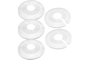 DVECUE Plumbing Cover Plates Larger Trim Rings Plastic Radiator Escutcheon Water Pipe Cover Collars(2.36-3.0inch, White)