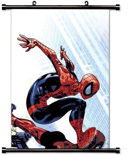 Home Decor Art Movie Poster with Spider Man Vs Deadpool Comic Wall Scroll Poster Fabric Painting 23.6 X 35.4 Inch (60cm X 90 cm)