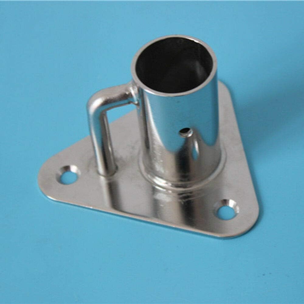 Stainless Stanchion Triangle Base Socket 90 Angle Flag Pole