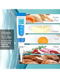 apera Instrumentos ph60s Premium Alimentos PH Tester, Swiss Spear Sensor de bolsillo (reemplazable), precisión ± 0,01 pH Rango  2.00 16.00 PH)