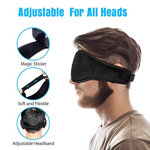Sleep Headphones,3D Sleep Mask Bluetooth 5.0 Wireless Sleeping Headphoens Built-in HD Ultra Soft Thin Speakers Microphones,Perfect for Side Sleeper Airplane,Personalised Gifts Men Women Mom Dad Unisex